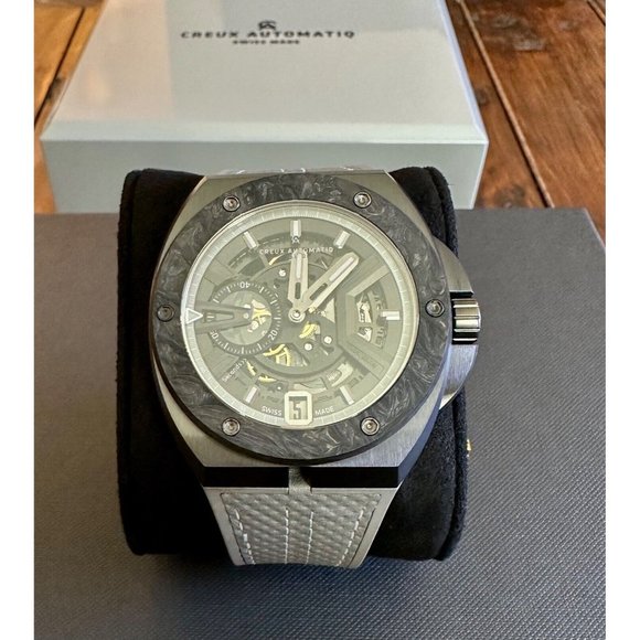 CREUX AUTOMATIQ Ghost V3 Mono II CA-09-5 Forged Carbon Bezel Mens Watch 1/70 - Picture 3 of 9